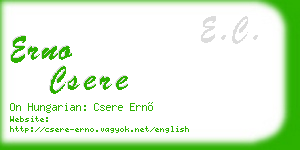 erno csere business card