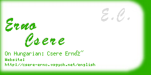 erno csere business card